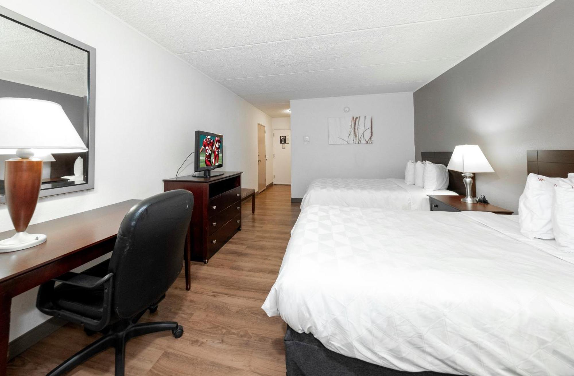 Deluxe Double Room Two Double Beds Disability Access or Smoke