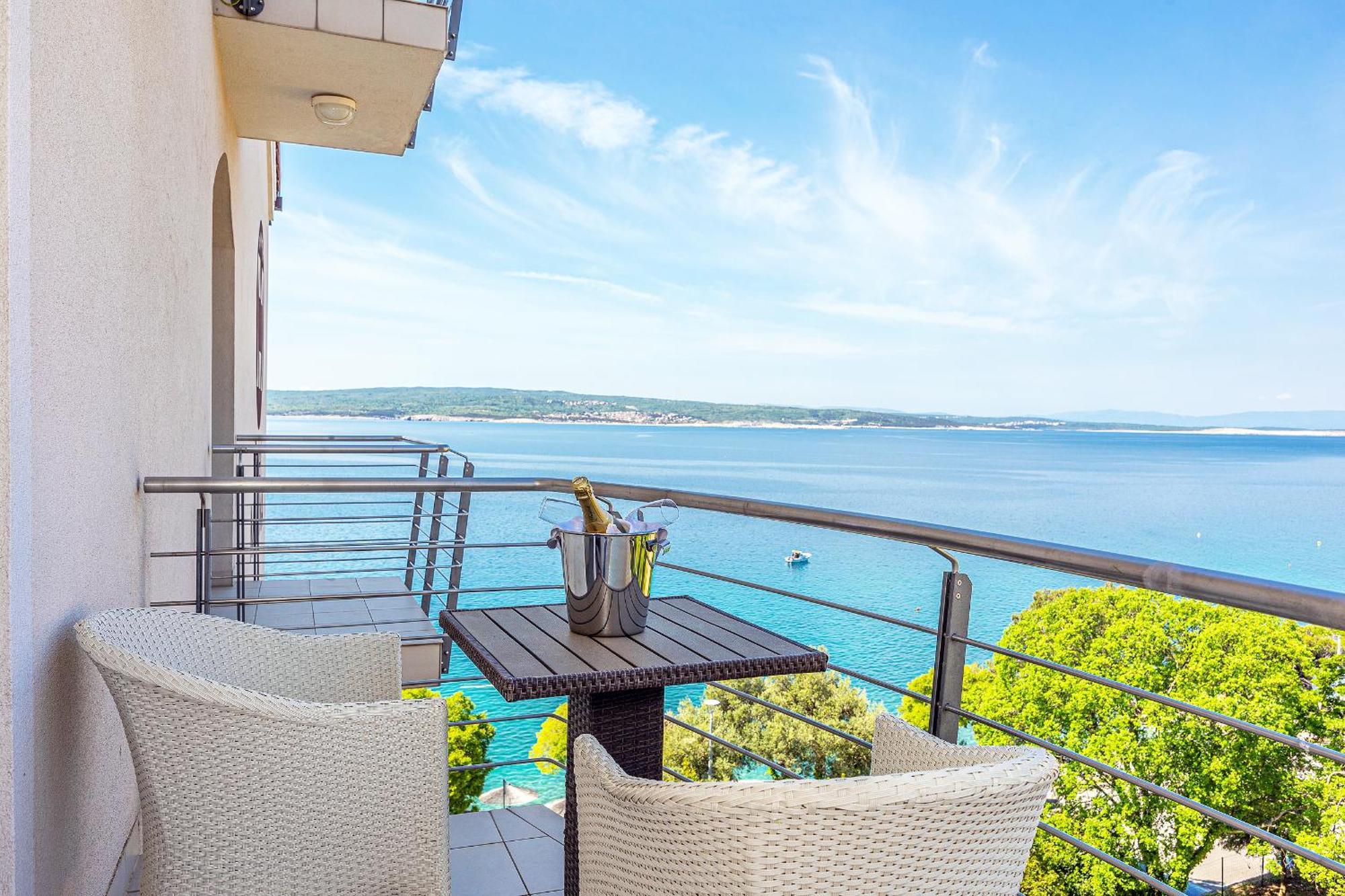 Double or Twin Room Balcony Side Sea View