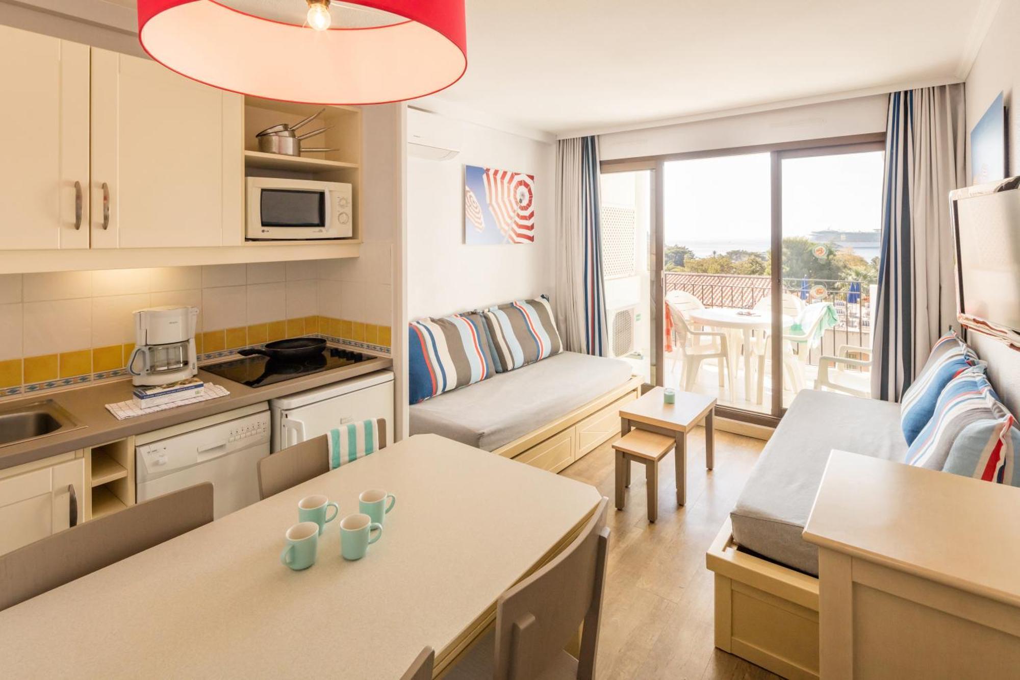 Appartement 1 Chambre avec Climatisation et Terrasse ou Balcon (4 Personnes) - Vue sur Mer