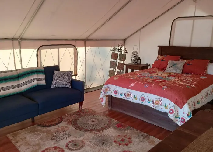 Cozy Glamp Tents At Wildland Gardens