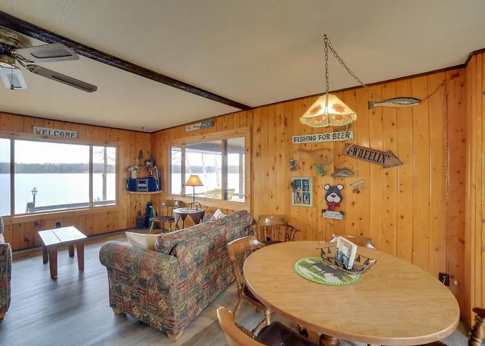 Lakefront Cabin W/ Private Dock & Beach!