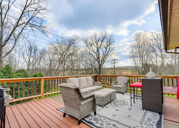 Furnished Deck & Fire Pit: Greeneville Home!