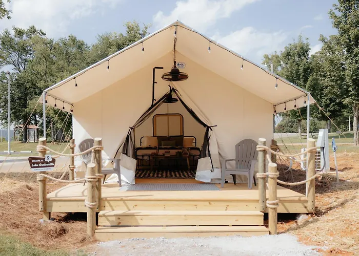 Xlg Porch Deluxe Glamping Tents @ Lake Guntersville State Park