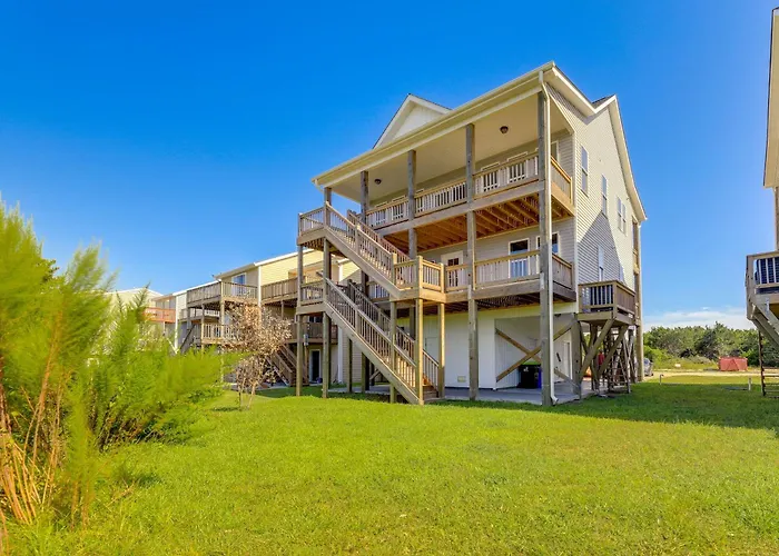 North Topsail Getaway W/ Panoramic Sound Views!