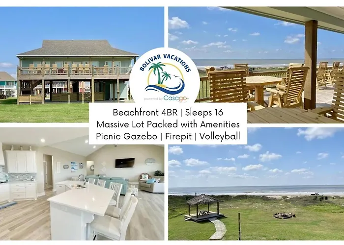 Fire And Ike - A Stunning 4 Bedroom, 3 Bathroom, Beachfront Retreat! Massive Lot Packed W Amenities