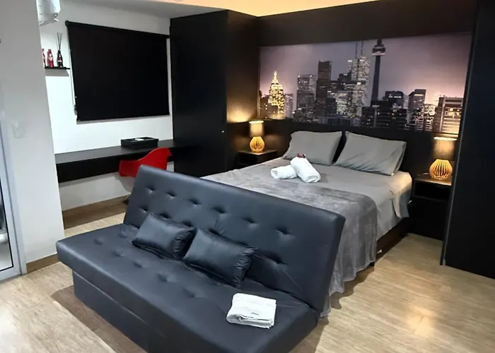 Loft aconchegante com varanda Campolim