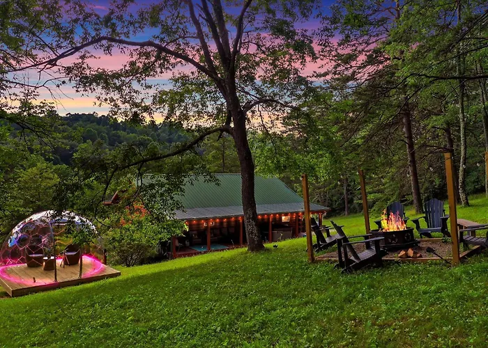 Cabin With Stargazing Dome, Sauna, Hot Tub, Pickleball, Firepit