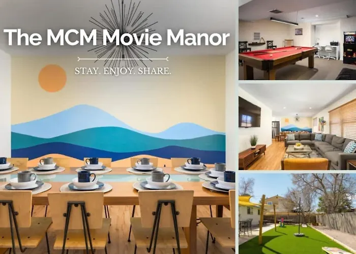 The Mcm Movie Manor With A Big Backyard And A Movie Theater