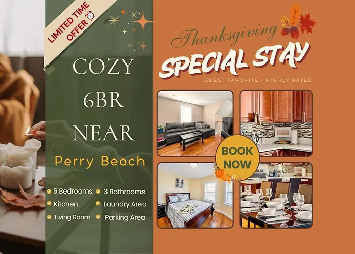 Spacious 6Br Quincy Apt - Balcony, Kitchen, Laundry, Near Beach & Red Line 555
