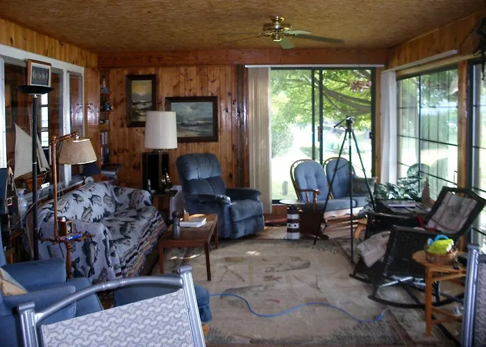 Rustic Lakefront Cottage Rental For Four On Randall Lake, Michigan