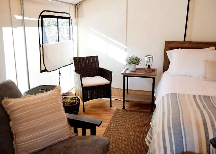 Heated North Carolina Glamping Rental Surrounded By Pisgah National Forest