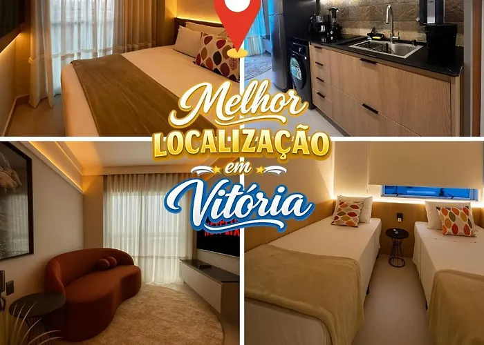 Flat Praia do Canto 2Q-2B Long Stay TRIÂNGULO DAS BERMUDAS