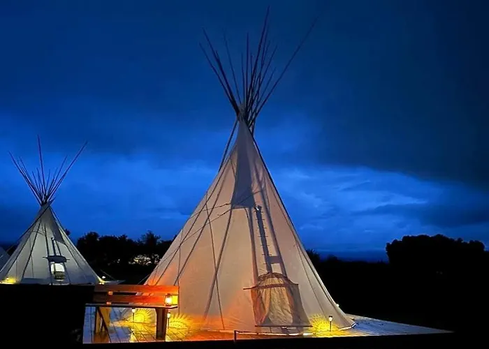 Rustic Elegance: Tipi Glamping By Wind River Mountains In Fort Washakie