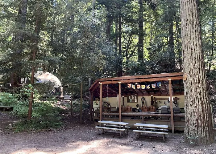Tranquil Glampground Retreat With Private Geodome And Outdoor Amenities Near Watsonville, California