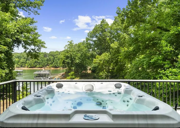 Lake Lanier Lake House With Private Dock Hot Tub Pet-Friendly Game Room