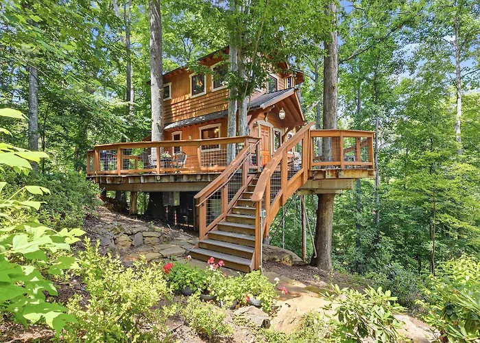 Luxury Treehouse Gas Fireplace Bbq Firepit Outdoor Dining Shared Creek Access