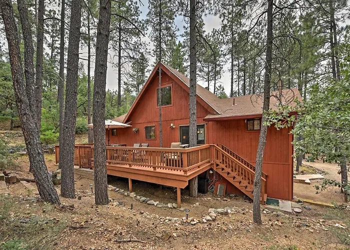 Relax Fireside! Peaceful Forest Haven In Prescott